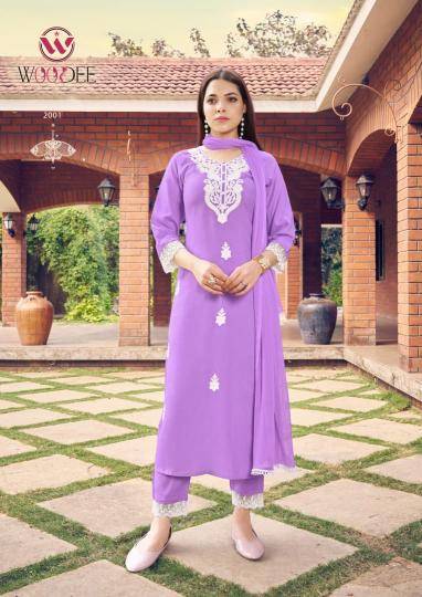 Woodee white lotus vol-2 Kurti exporters in Pune